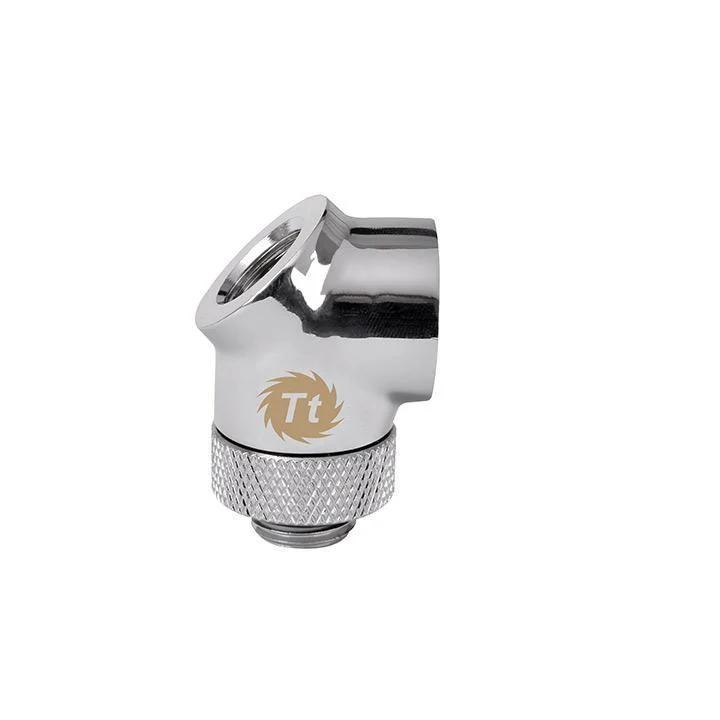 Thermaltake Pacific G1/4 45 & 90 Degree Adapter - Chrome - وصلات أنابيب